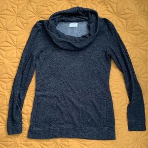 LOFT Lou & Grey black cowl neck sweatshirt